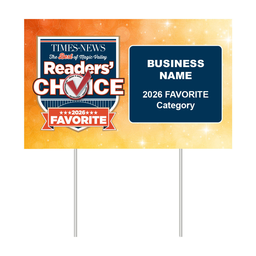 Double-Sided Yard Sign w/ Stake