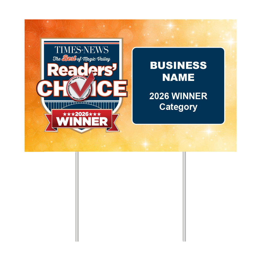 Double-Sided Yard Sign w/ Stake